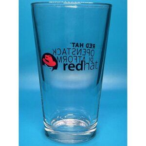 Red Hat Software Open Stack Platform Beer Glass 6" Redhat Rare